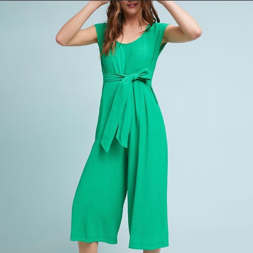 Anthropologie Green Abbey Jumpsuit